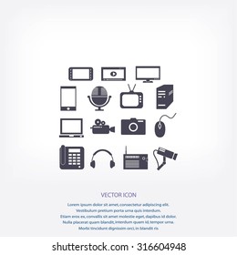 series icon set and mobile devices.