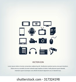 series icon set and mobile devices.