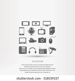 series icon set and mobile devices.