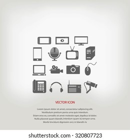 series icon set and mobile devices.