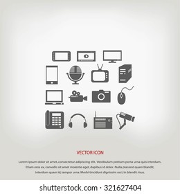 series icon set and mobile devices.