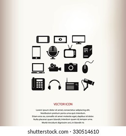 series icon set and mobile devices.