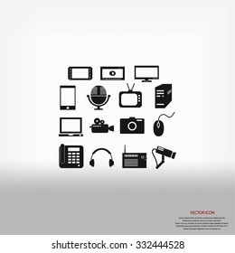 series icon set and mobile devices.