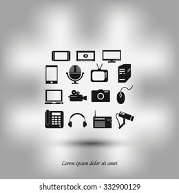 series icon set and mobile devices.