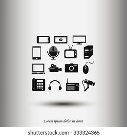 series icon set and mobile devices.