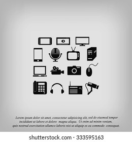 series icon set and mobile devices.