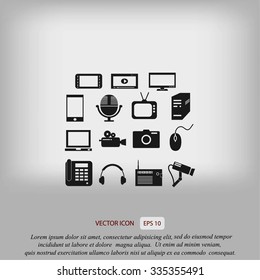 series icon set and mobile devices.