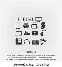 series icon set and mobile devices.