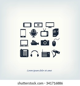 series icon set and mobile devices.