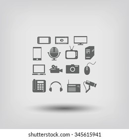 series icon set and mobile devices.