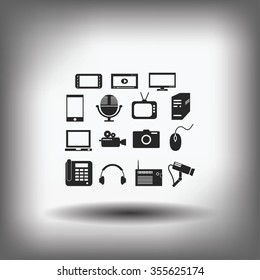 series icon set and mobile devices.
