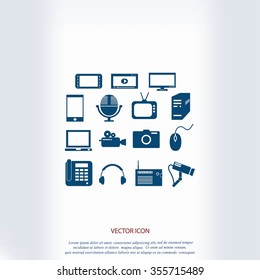 series icon set and mobile devices.