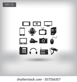 series icon set and mobile devices.