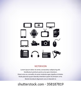 series icon set and mobile devices.