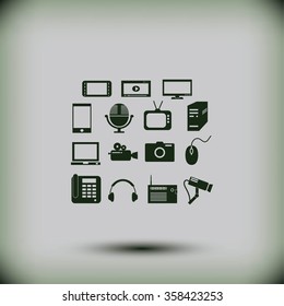 series icon set and mobile devices.
