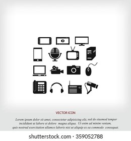 series icon set and mobile devices.