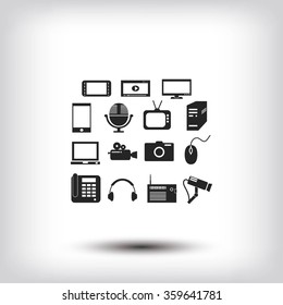 series icon set and mobile devices.