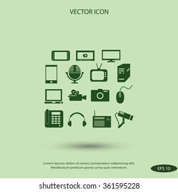 series icon set and mobile devices.