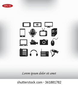 series icon set and mobile devices.