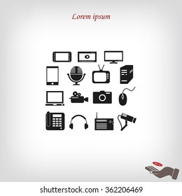 series icon set and mobile devices.