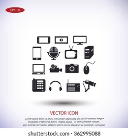 series icon set and mobile devices.