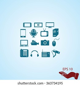 series icon set and mobile devices.