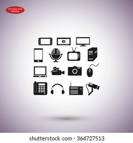 series icon set and mobile devices.