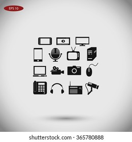 series icon set and mobile devices.