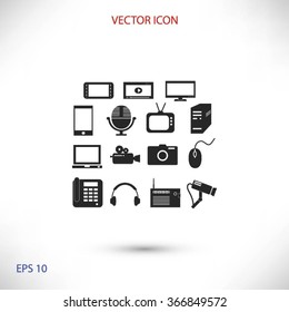 series icon set and mobile devices.