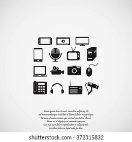 series icon set and mobile devices.