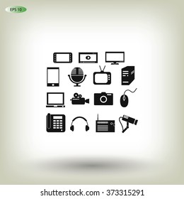 series icon set and mobile devices.