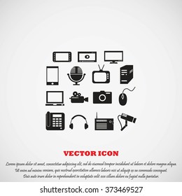 series icon set and mobile devices.