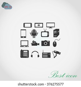 series icon set and mobile devices.