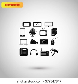 series icon set and mobile devices.