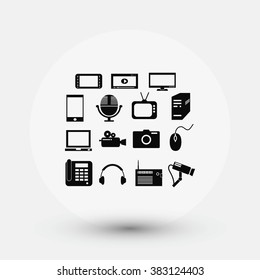 series icon set and mobile devices.