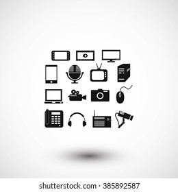 series icon set and mobile devices.