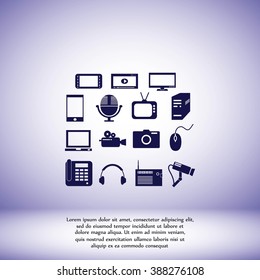 series icon set and mobile devices.