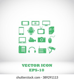 series icon set and mobile devices.