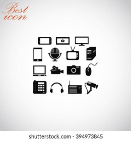series icon set and mobile devices.