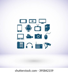 series icon set and mobile devices.