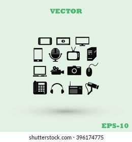 series icon set and mobile devices.