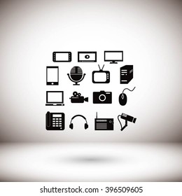 series icon set and mobile devices.