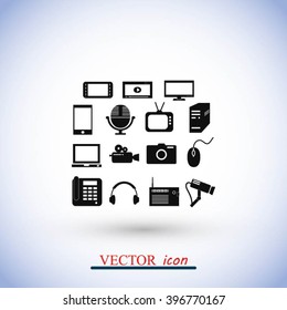 series icon set and mobile devices.