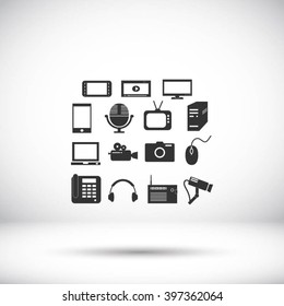 series icon set and mobile devices.