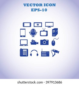 series icon set and mobile devices.