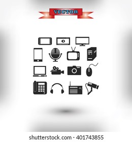 series icon set and mobile devices.