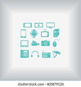 series icon set and mobile devices.