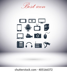 series icon set and mobile devices.