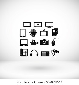 series icon set and mobile devices.