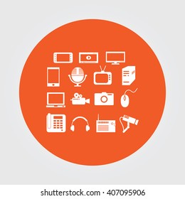 series icon set and mobile devices.